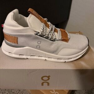 On Running White and Brown Cloudtec Sneakers